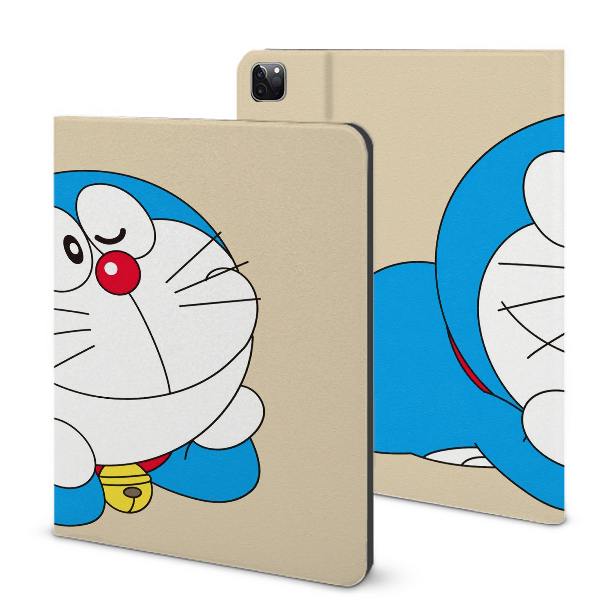 （画像用） ドラえもん Doraemon IPad ケース ブック型 PUレザー TPU 耐衝撃 軽量 薄型 ペン収納なし 全面保護 IPad 各モデル対応